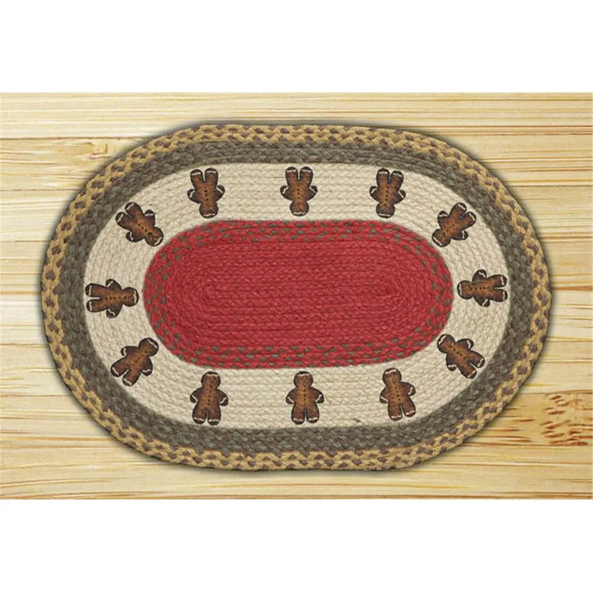 Capitol Importing 65-111GBM High Quality Gingerbread Men Oval Patch - 20" x 30", Artwork by Susan Burd, Many Designs Available, 212 Main, Patch Rug