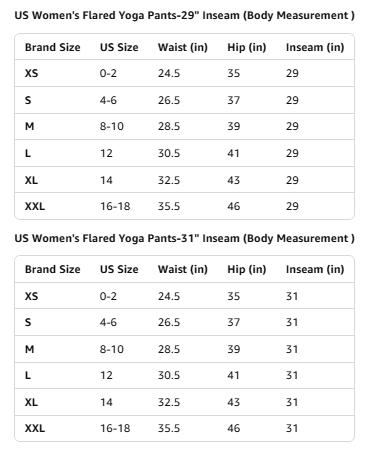 ODODOS Women's Powerful Tummy Control Flared Yoga Pants 2.0 High Waist Workout Bootcut Leggings with Inner Pocket- 29" / 31"