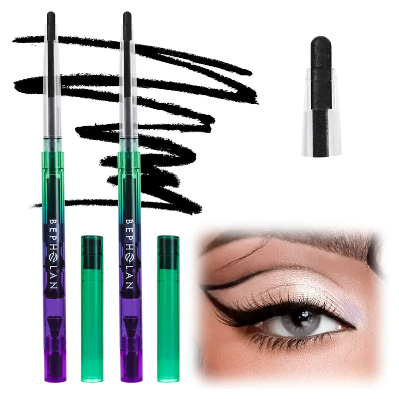 BEPHOLAN Black Eyeliner Waterproof Gel Eyeliner Pencil Waterline Eye Liner Pen for Women Waterproof Smudge Proof Long-lasting