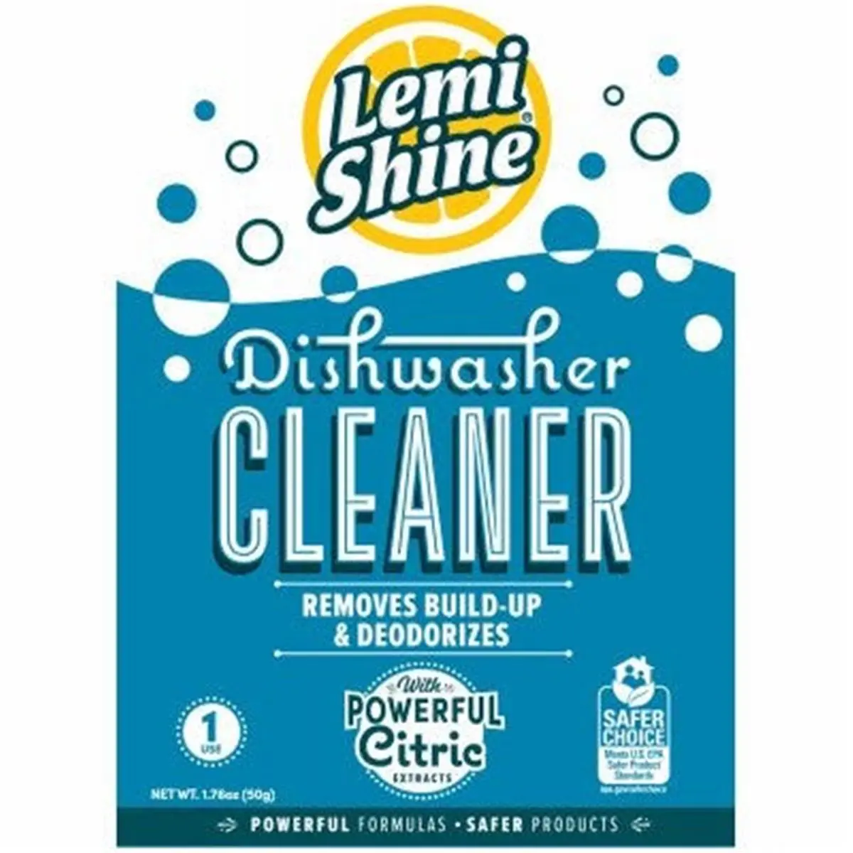 Lemi Shine Single-Use Dishwasher Cleaner Pouch, Hard Water Fix Solution, Dishwasher Cleaning Supply for Monthly Odour Control, Household Home Care Product