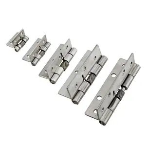 Stainless steel spring hinge closing door closer automatic return with torsion spring various models hardware folding hinge