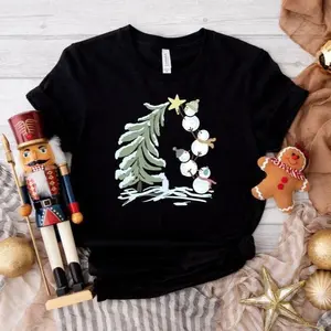 Holiday Gift..Christmas Family .Snowman Stackable .Snowman Christmas .Christmas Gift.Snowman Christmas Tree Tee T Shirt