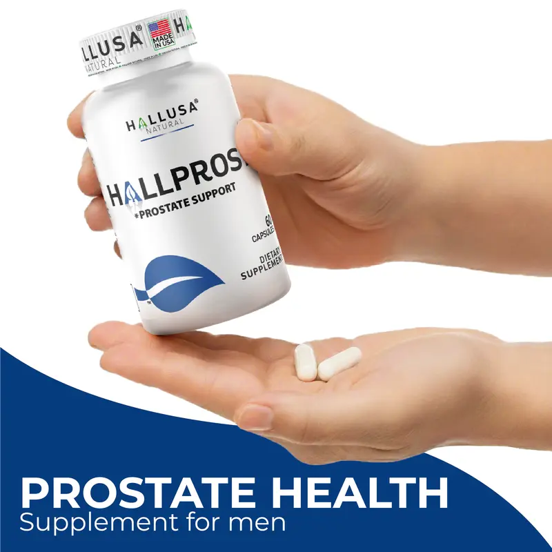 HALLUSA NATURAL Hallprost Prostate Dietary Supplements 60 Capsules with Saw Palmetto Pygeum Africanum Pumpkin Seed Zinc Vitamin E for Nocturia Relief & Men's Health - Fitness 5