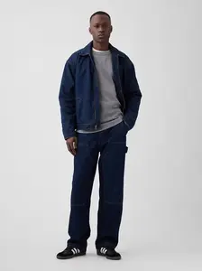 Men Baggy Carpenter Jeans - Indigo Blue Rinse