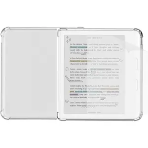 Clear Case for Kobo Libra Colour and Screen Protector, Libra Color Ereader Case E-Reader 7 Inch Reinforced Corners  TPU Sleeve 2024 Matte Screen Protection