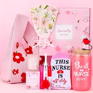 Nurse Gifts for Nurses Week Nurse's Day，Nurse Appreciation Gifts for Women，Graduation Birthday Thank You Retirement Gift Basket Set With Glass Cup,Nurses Gift for Nursing Practitioner,Student,Coworker