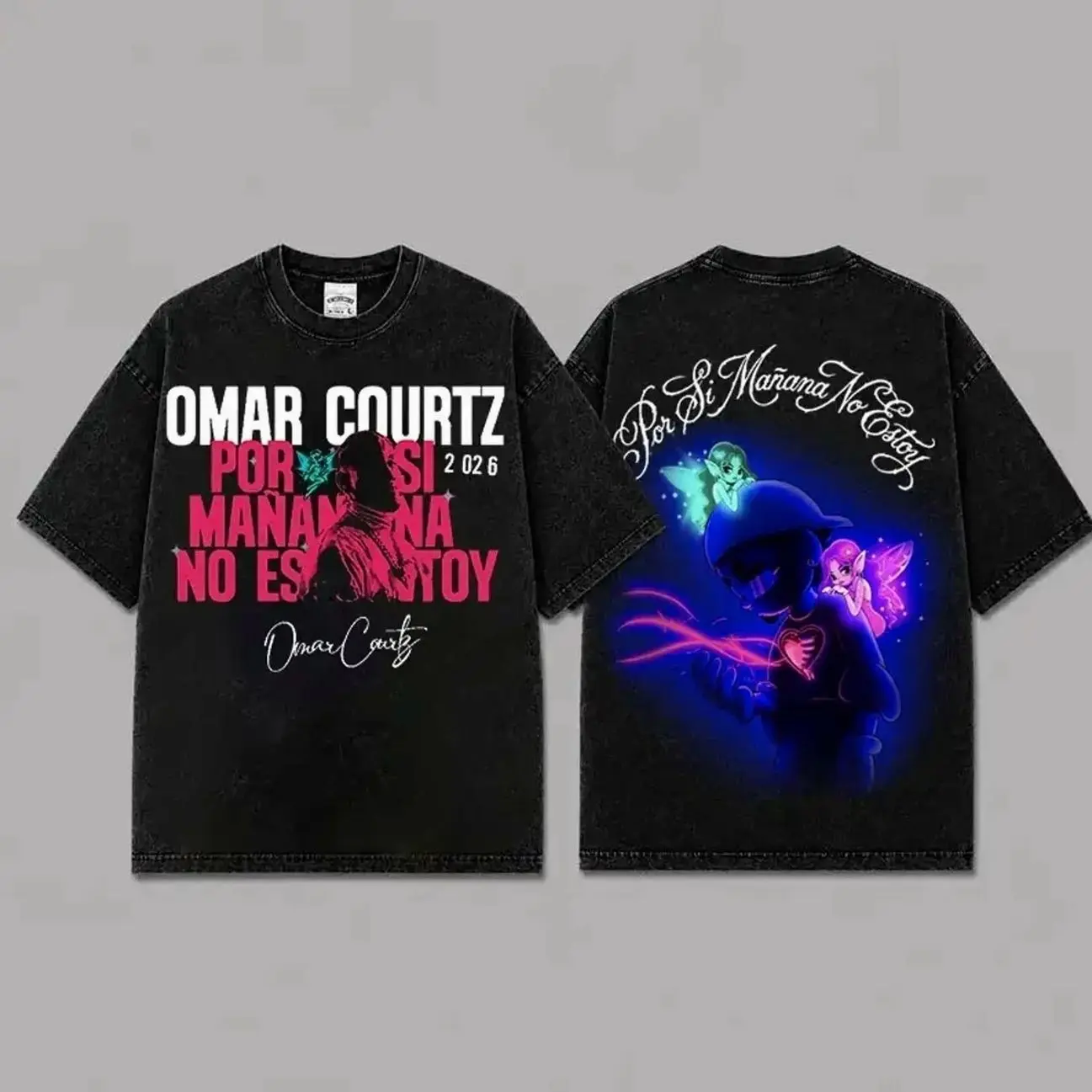 Omar Courtz Por Si Mañana No Estoy Tour 2026 Acid Washed Cotton T-Shirt, El Ousi Tee, Por Si Mañana No Estoy Tee, Ousi Fan Gift Shirt AMA