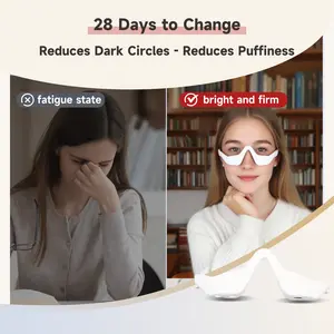 Red Light Eye Massager with Microcurrent for Dark Circles & Puffiness | 650nm Red Light Therapy, 10-Minute Daily Treatment, 3D Comfort Fit, Portable for Home & Office