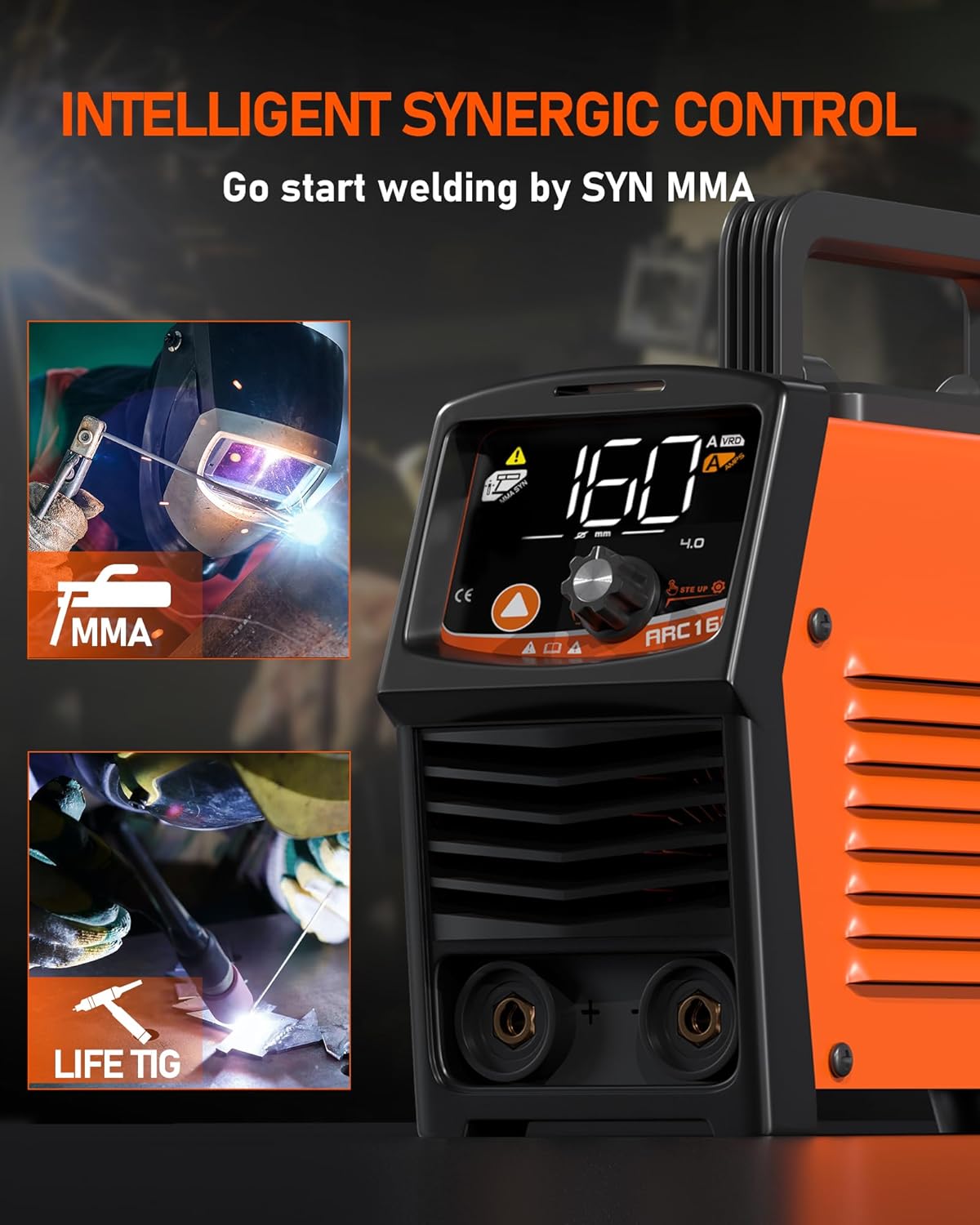 FEIFANKE ARC160A 5PC Rods Stick Welder, Portable 110V/220V Welder Machine,IGBT Inverter Synergic Control Arc Welder with Led Digital Display