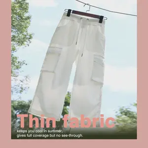 Women's Cargo Pants  Plus Size Outdoor Lightweight Capris Casual Trip Loose Shorts Summer Style Moms over 30 Comfy wear ootd Bottoms Basic Pink  #MOTHER'S DAY
