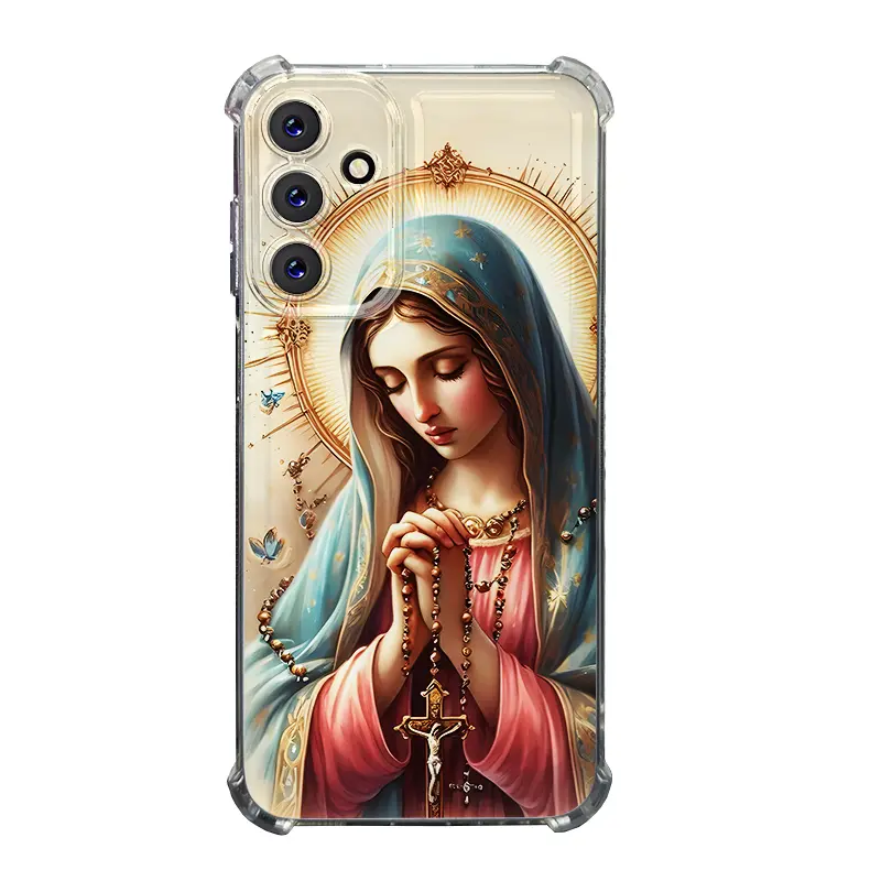 Virgin Mary Pattern Phone Case Anti-drop Cellphone Protective Case Soft Transparent Shockproof Mobile Phone Cover For SAMSUNG GALAXY A14 A15 A16 A25 A26 A34 A35 A36 A53 A54 A55 A56 4G 5G Gift Ideas, Flexible Tpu Hugs Your Phone Securely, Tpu
