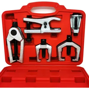 5 count Front End Service Tool 5-in-1 Ball Joint Separator, Pitman Arm Puller, Tie Rod Set for Service, Splitter Removal Kit