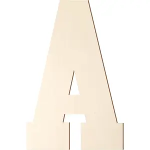 Wooden Letters 12 Inch, Large Wooden Letter Shape Cutout Big Unfinished Vintage Sports Varsity Style Wood Alphabet Letters for Wall Decor Nursery Name Painting Party Room Decoration