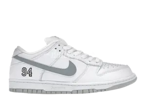 Nike SB Dunk Low Supreme 94 White Metallic Silver