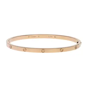 Pre-owned Cartier Love Small Model Bangle Bracelet Size 18