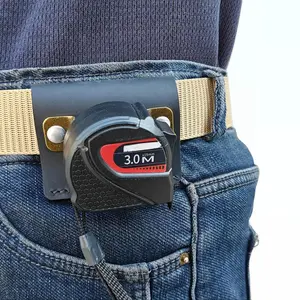 Meeboy Handmade Leather Tool Holster Tape Measure Holder for Belt Tools with Stitched Edges Secure Storage & Durable Quality