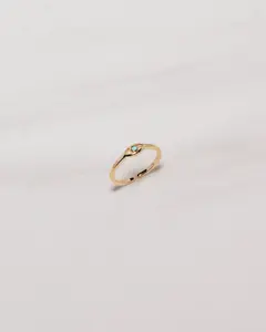 Dainty Turquoise Evil Eye Ring