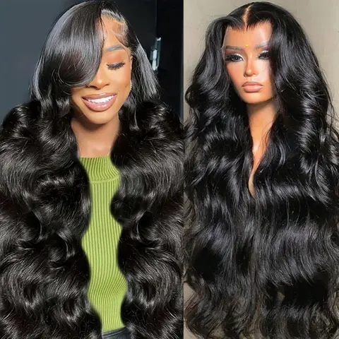 Bling Hair Body Wave 13x6 13x4 Lace Front Wigs Human Hair 180% Density Body Wave Human Hair Wig for Women Nature Black HD Transparent Lace Frontal Wigs Human Hair Pre Plucked with Baby Hair#WeeklyDeals, Human Hair Wigs