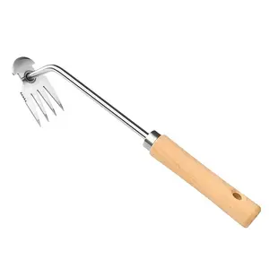 Upgraded Weed Puller Tool,Weeding Artifact Uprooting Weeding Tool Dual Purpose Manual Hand Weeders Tool for Gardening Vegetable Backyard Farm Planting(Wooden Handle)