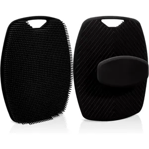Silicone Body Scrubber, 2 Counts/set Exfoliating Shower Scrubber with Non-slip Handle, Bathing Accessories for Home Bathroom, Exfoliating Bath Tool