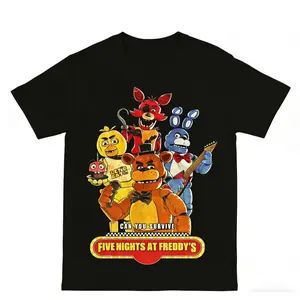oversize cotton Five Nights at Freddy's Tee Horror Game gift Retro Unisex Clothing FNAF At Freddy Fazbear's In 1987 And All I Got Was This Shirt Top Trending y2k