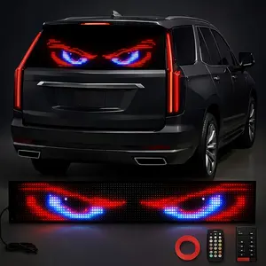 Programmable LED Car Sign, Flexible RGB Display for Rear Window, USB Powered Message Board with Remote, Road Trip & Party Decor