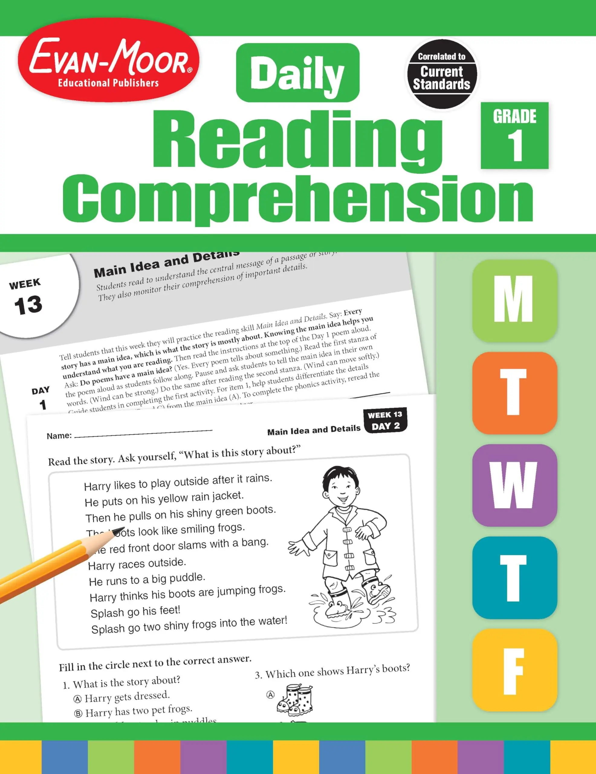 Daily Reading Comprehension, Grade 1 Teacher Edition -- Evan-Moor Educational Publishers - Paperback