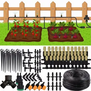 Automatic Drip Irrigation Kit - 4/7mm, Equipped with Brass Atomizing Nozzle, Suitable for Lawns, Potted Plants and Greenhouses, Lawn Automatic Drip Irrigation System, Potted Plant Greenhouse