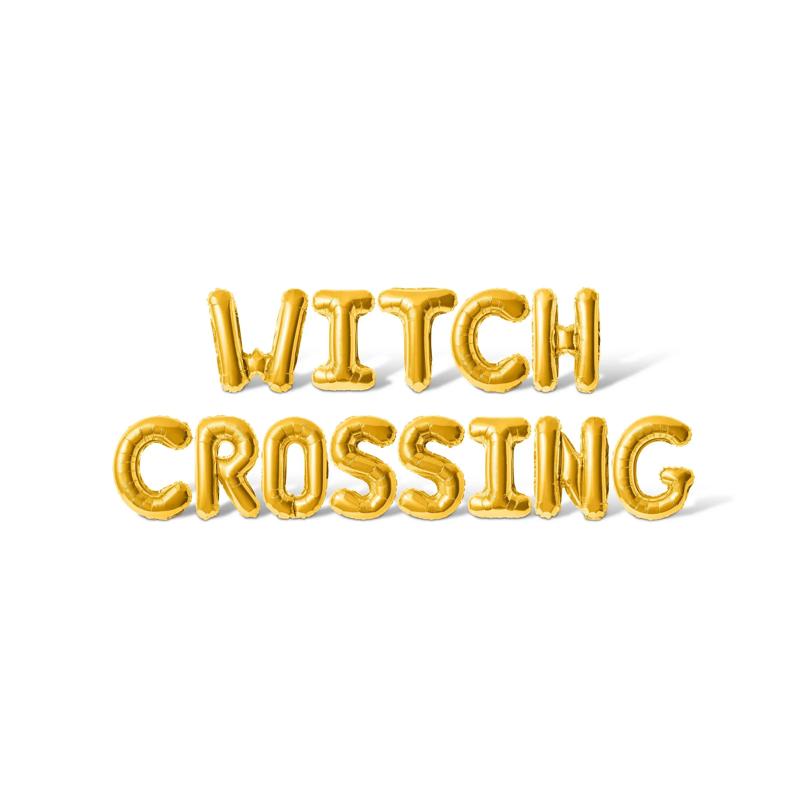 Letter Balloons - WITCH CROSSING 16" Inch Alphabet Letters Foil Mylar Balloon Halloween Party Banner