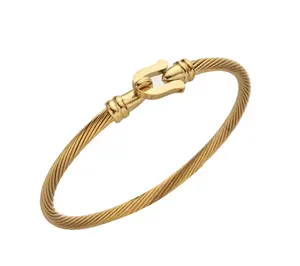 B177 - Gold Color Stainless Steel Bracelet