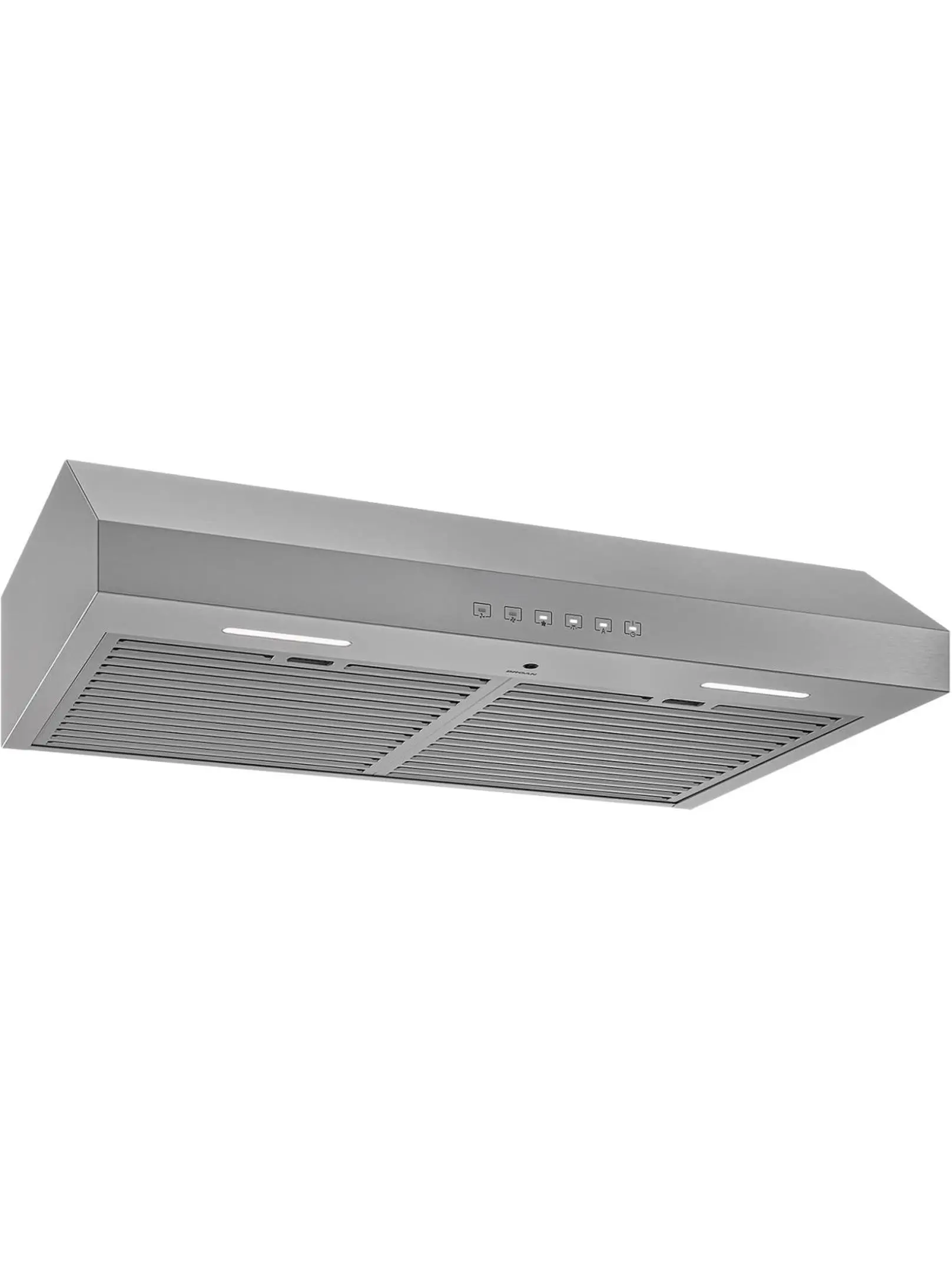 Broan-Nutone GLA3364SS 36 in. Stainless Steel Glacier Under-Cabinet Range Hood - 19.68"d x 36"w x 5.98"h, max 490CFM, 3-speed, 1.0 sones, LED lights, 71% quieter, code ready technology, EZ1 brackets, smart control auto sensing (300 or 400 CFM options), 49