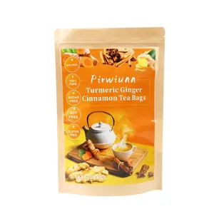 240 bags Turmeric Ginger Cinnamon Tea, 100% Natural, Anti-Inflammatea. Eco-conscious Tea Bags. No Sugar, No Caffeine, No Gluten, Vegan. antiinflamma tea, looseleaf tea Beverage anti in flama tea ginger caffeine free Healthy Drink