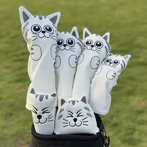 Adorable Kitten Golf Club Head Cover, Soft Protective Stylish Accessory for Female Golfers & Cat Lovers, Ideal Gift for Golfers