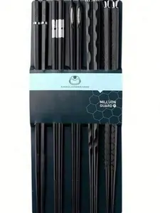 KANGANWEISHI 5-Piece Glass Fiber Chopsticks Set Heat-Resistant Dining Utensils Million Guard