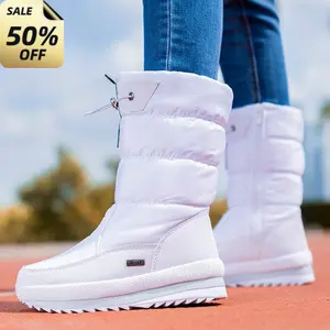 Women's Medium-cut Snow Boots Winter Water-Resistant Fur Lined Frosty Warm Anti-Slip Boot
