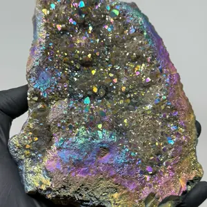 Large 7.0” inch Titanium Aura Amethyst Cluster Specimen