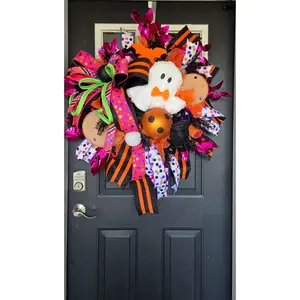 Halloween Wreath - Cookies & Candy Boo Bash Ghost Front Door Decor