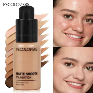 Face Foundation Cream Oil-Control Matte BBCream Waterproof Lasting Concealer Sunscreen Liquid Full Coverage Matte Base Makeup