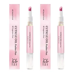 2-in-1 Cuticle Oil Pusher Pen, 2026 New Ceramic Cuticle Pusher & Oil Pen, Nail Care Tool for Dry Damaged Nails Hangnails Moisturiz Polish Brighten (2Pcs/pink)