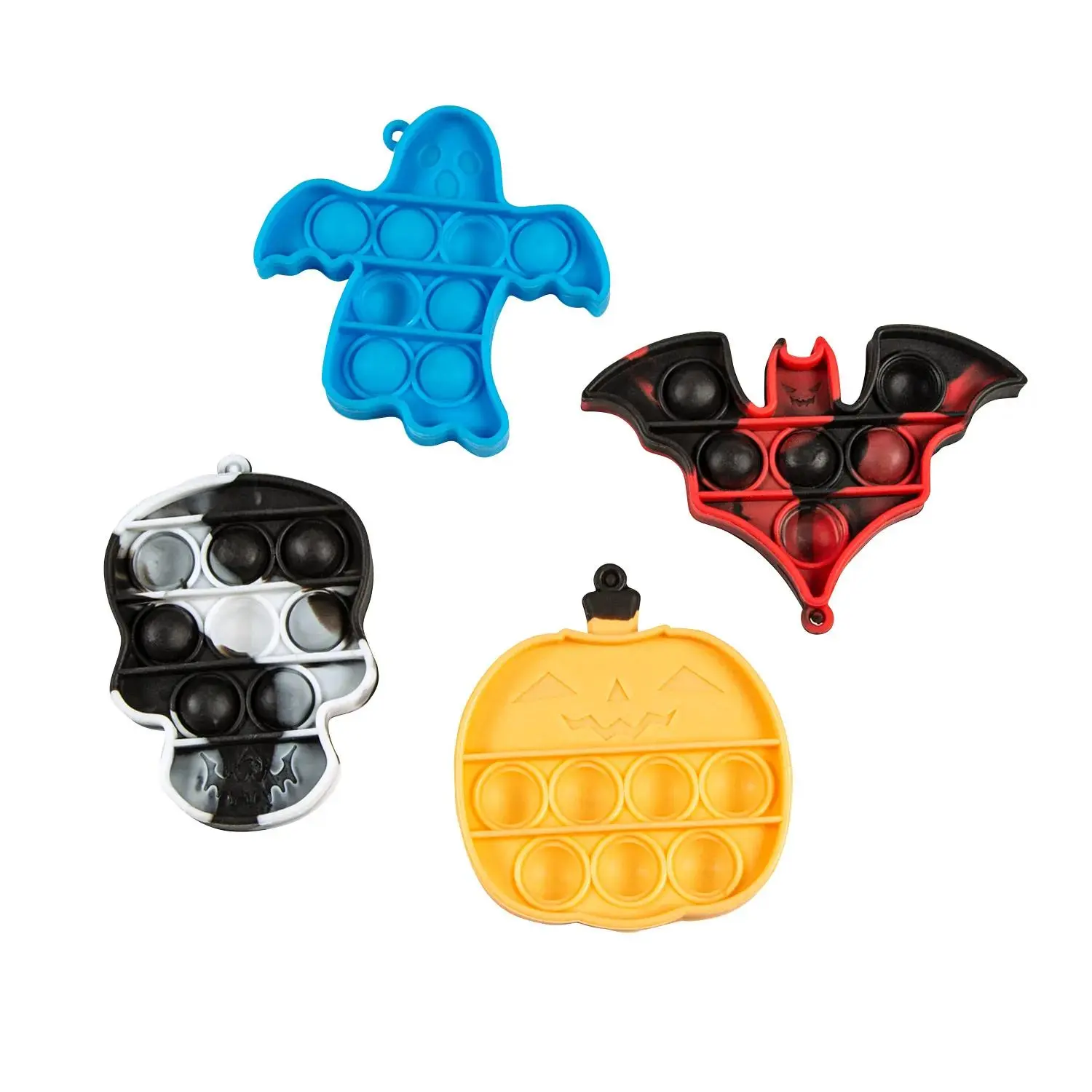 Halloween Icon-Shaped Lotsa Pops Pop Fidget Toys Assorent - 12 pc