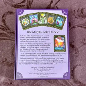 MagikCraft Oracle - Purple Dragonfly Design, Purple Box, Ideal for Riches, Spiritual Healing, and Wellness