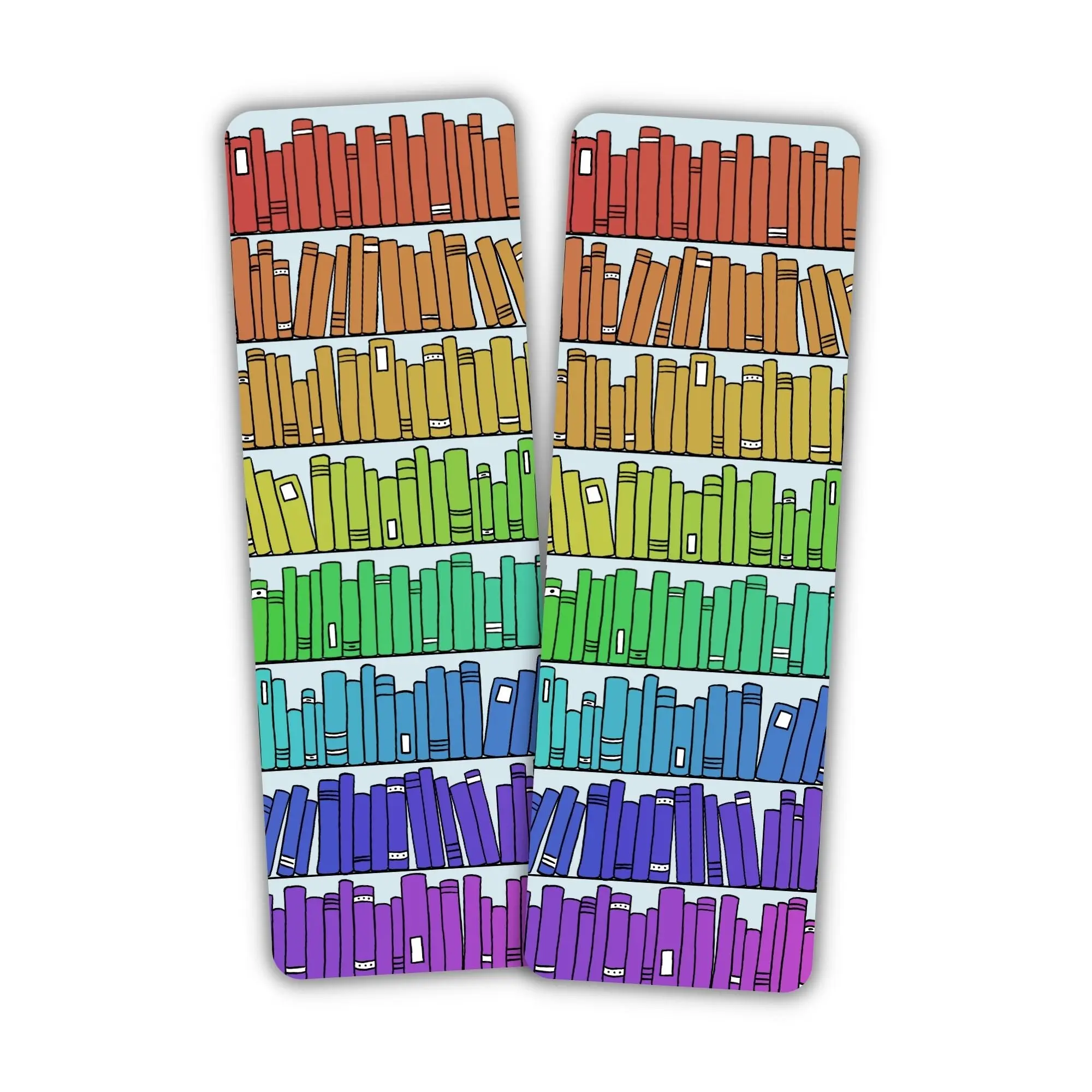 Rainbow Bookshelf Bookmark