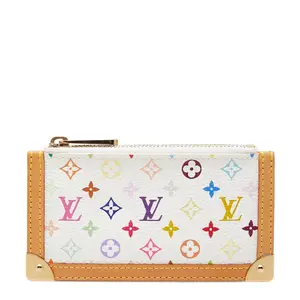 Pre-owned Louis Vuitton Canvas Small Leather Goods Monogram Pochette Cle Coin Case