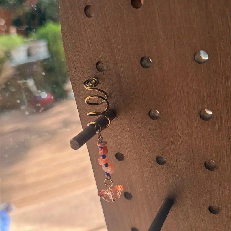 Handmade Gemstone Hair Wire Wrap - Unique Design, 15$