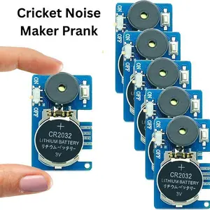 Cricket Noise Maker Prank Kit 6 Pcs Hidden Pranks Beeping for Several Months Funny Office Pranks with Random Chirping Intervals & Multiple Sounds