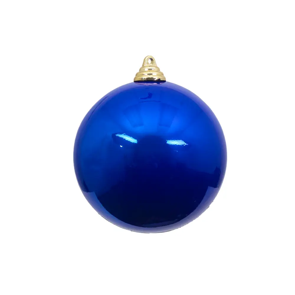 Blue Candy Apple Ball Ornament, 4"