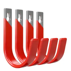 Outdoor Wall Mount Hook, Ladder Cable Water Pipe Holder, Tool Hanging Hook, Single Hook with Drill Hole, Durable and Reliable