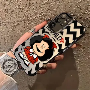 Cartoon M-Mafaldas Phone Case Suitable for Samsung Galaxy S26 S25 S24 A37 A57 A17 A07 A56 A26 A36 A55 A35 A06 A16 A05 A14 A24 A34 A54 A15 A05s A04e A25 S23 S22 S21 S20 FE Ultra Plus Edge 4G 5G Anti Fall Matte Back Cover