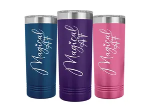 Magical AF 22oz Skinny Tumbler with Lid Laser Engraved Stainless Steel Funny Birthday Christmas Gift for Women Sister Mom Daughter Wife Her