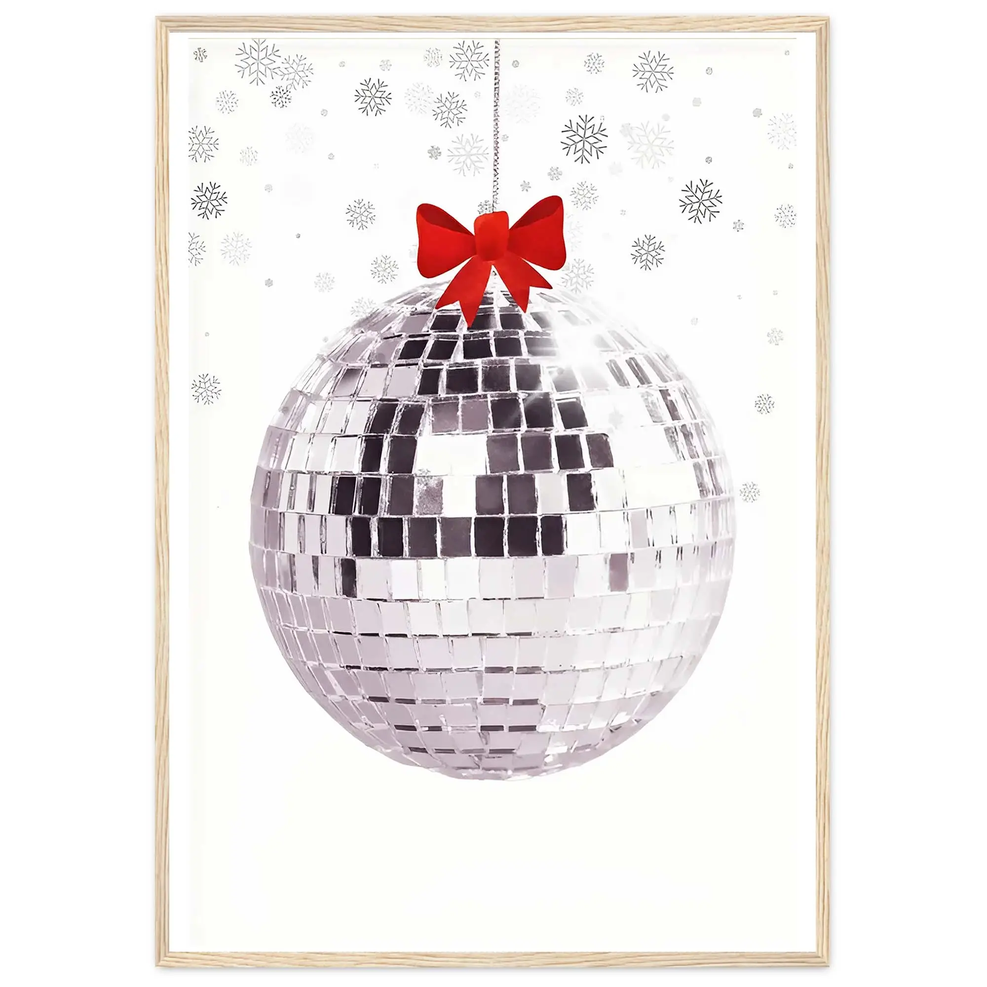 Christmas Disco Ball Wall Art Trendy Holiday Xmas Disco Decor Funky Christmas Pr